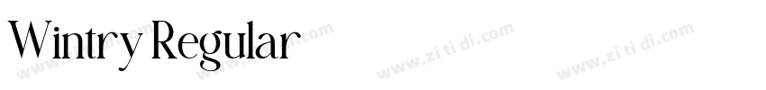 Wintry Regular字体转换 Wintry Regular字体转换